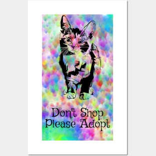 Don't Shop, Please Adopt (Cat) Posters and Art